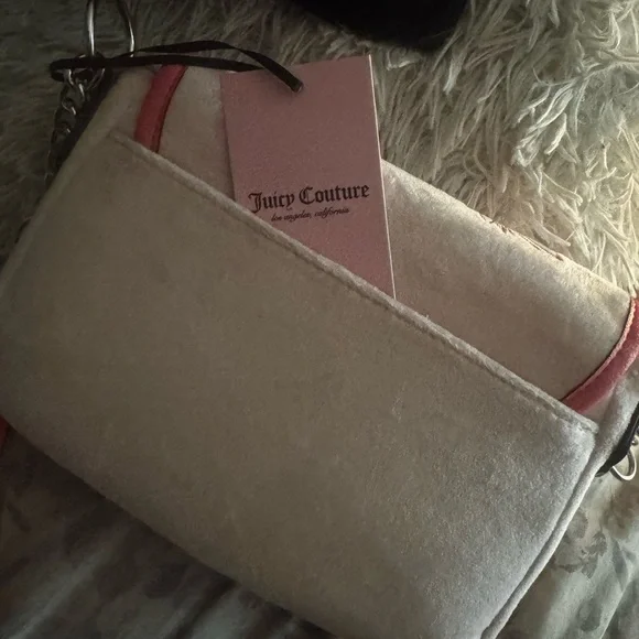 Juicy Couture Pink and Gray Floral Crossbody Bag - Picture 4 of 4